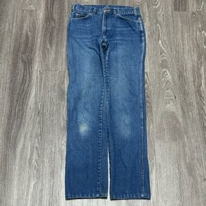 Vintage Long Haul Denim Jeans Mens 32x40 (31x32.5) Blue Medium Wash Slim Staight